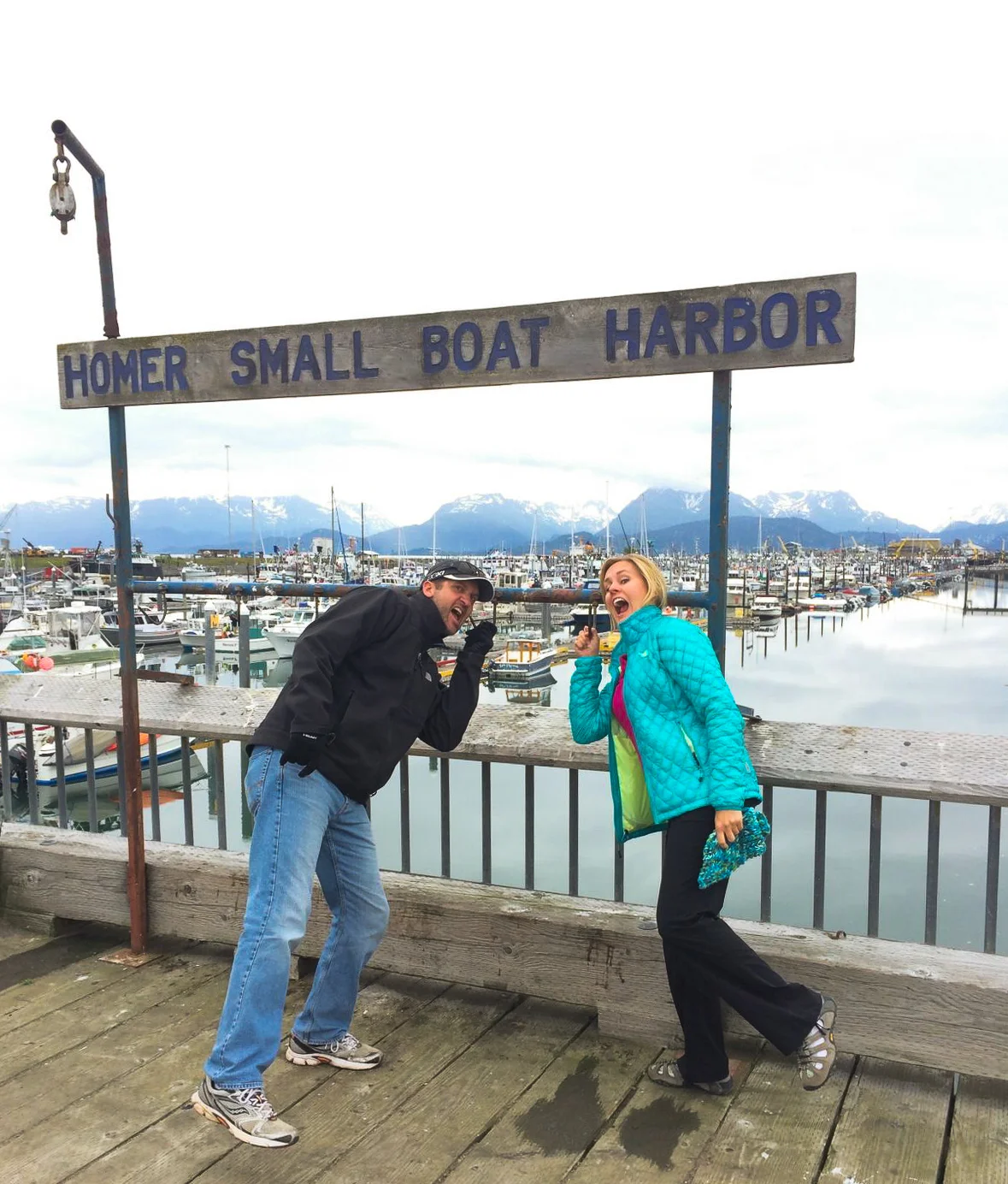 guests at homer small boat harbor